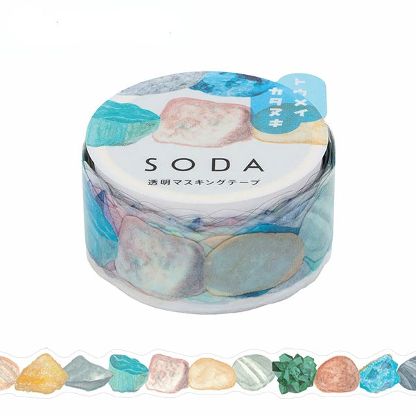 King Jim Soda Transparent Masking Tape - Die-cut Type - Ore - 20 mm x 3 m - - Washi Tapes - Bunbougu