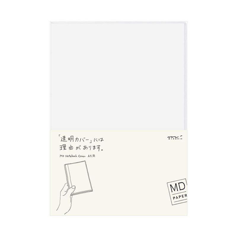 Midori MD Notebook Cover - Clear - A5 (Not Compatbile With 1 Day 1 Page Journal) - - Notebook Accessories - Bunbougu