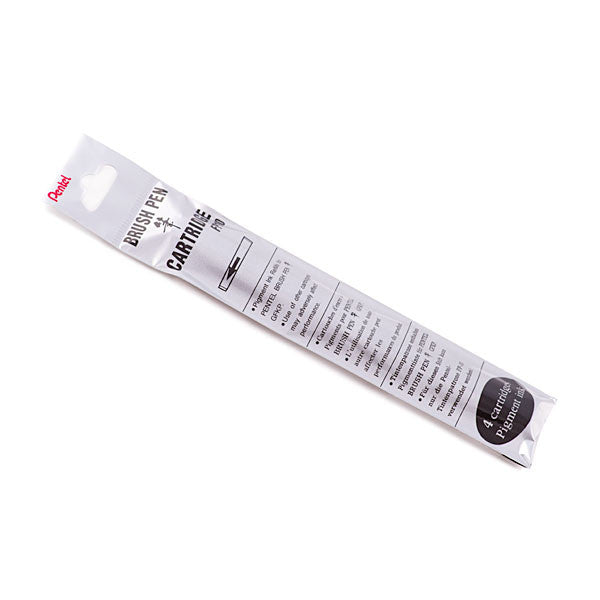 Pentel Refill Cartridges for Pocket Pen - Black - Pack of 4 -  - Ink Cartridges - Bunbougu