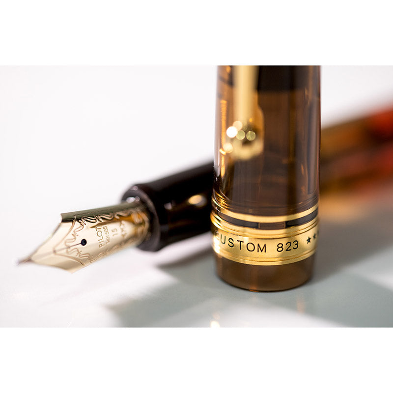 Pilot Custom 823 Fountain Pen Gift Set - Clear - 14k Gold - - Fountain Pens - Bunbougu
