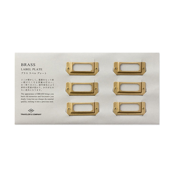 Traveler's Company Brass Label Plates - Set of 6 -  - Notebook Accessories - Bunbougu